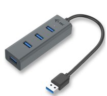 USB 3.0 Metāla 4 portu pasīvais USB centrmezgls, 4x USB 3.0 ports