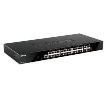 D-Link DGS-1520-28/E tīkla slēdzis Pārvaldīts L3 10G Ethernet (100/1000/10000) 1U melns