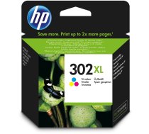 TIN HP Ink 302 XL F6U67AE krāsa (ciāna/fuksīna/dzeltena)