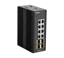 D-Link DIS-300G-12SW pārvaldīts L2 Gigabit Ethernet (10/100/1000) melns