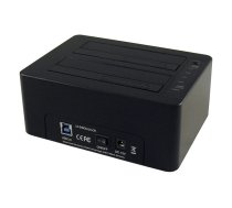 LC-Power LC-DOCK-U3-CR atmiņas diskdziņa dokstacija USB 3.2 Gen 1 (3.1 Gen 1) Type-A Black