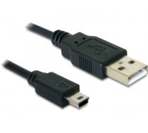 DeLOCK USB 2.0-A / USB mini-B 5 kontaktu - 0,70 m USB kabelis USB A Mini-USB B Melns