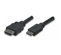 Tehniski ICOC-HDMI-B-025 HDMI kabelis 3 m HDMI A tips (standarta) HDMI tips C (mini) Melns