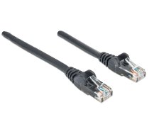 Intellinet tīkla ielāpu kabelis, Cat6, 1,5 m, melns, CCA, U/UTP, PVC, RJ45, apzeltīti kontakti, bez aizķeršanās, iedarbināts, mūža garantija, daudzslāņu maisiņš