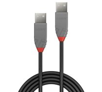 Lindy 0,2 m USB 2.0 A tipa kabelis, Anthra Line