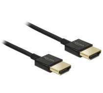 DeLOCK HDMI/HDMI, 1,5 m HDMI kabelis HDMI A tips (standarta) Melns