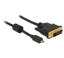 DeLOCK 83586 video kabeļa adapteris 2 m Micro-HDMI DVI-D Melns