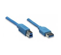 Techly ICOC-U3-AB-005-BL USB kabelis 0,5 m USB 3.2 Gen 1 (3.1 Gen 1) USB A USB B Blue