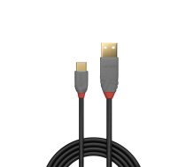 Lindy 1m USB 2.0 tipa A–C kabelis, Anthra Line