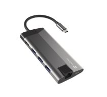 Vairāku portu Fowler Plus USB-C PD, 3x USB 3.0