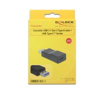 DeLOCK 65696 kabeļa dzimuma mainītājs USB 3.1 Gen 2 Type-A USB 3.1 Gen 2 Type-C Black