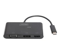USB-C 3in1 trīskāršā monitora adapteris HDMI, DP, VGA