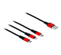 USB uzlādes kabelis 3-in-1 USB-A > Lightning + Micro USB-B + USB C