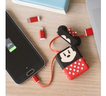 Thumbs Up PowerSquad "Minnie Mouse" USB kabelis 0,6 m USB A USB C/Micro-USB B/zibens melns, sarkans