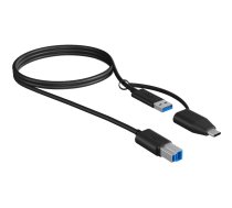 Kabelis IB-CB032, USB-B > USB-A + USB-C