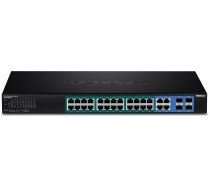 Trendnet TPE-5028WS tīkla slēdzis Pārvaldīts Gigabit Ethernet (10/100/1000) Power over Ethernet (PoE) 1U melns