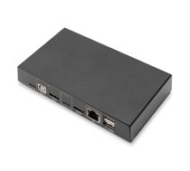 Digitus KVM slēdzis, 2 porti, 4K30 Hz, USB-C/USB/HDMI ieeja, HDMI izeja, tīkls
