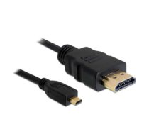 DeLOCK 4043619826643 HDMI kabelis 2 m HDMI tips A (standarta) HDMI tips D (mikro) melns