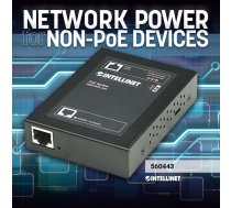 Intellinet Power over Ethernet (PoE+) sadalītājs, IEEE802.3at, 5, 7,5, 9 vai 12 V līdzstrāvas izejas spriegums