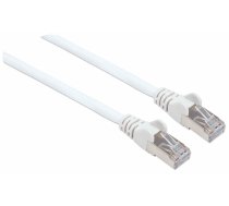 Intellinet tīkla plākstera kabelis, Cat7 kabelis/Cat6A spraudņi, 0,5 m, balts, varš, S/FTP, LSOH / LSZH, PVC, RJ45, zeltīti kontakti, bez aizķeršanās, ielādēts, mūža garantija, daudzslāņu maisiņš