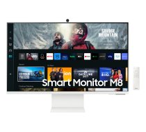 Samsung Smart Monitor M8 S32CM801UU datora monitors 81,3 cm (32") 3840 x 2160 pikseļi 4K Ultra HD LED balts