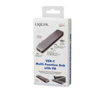 LogiLink UA0302 piezīmjdatora doks/portu replikators USB 3.2 Gen 1 (3.1 Gen 1) Type-C alumīnijs, melns