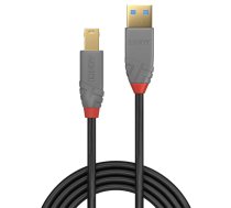 Lindy 0,5 m USB 3.2 A–B tipa kabelis, Anthra Line