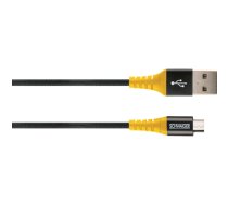 Schwaiger WKUM10 511 USB kabelis 1,2 m USB 2.0 USB A mikro-USB B melns, dzeltens