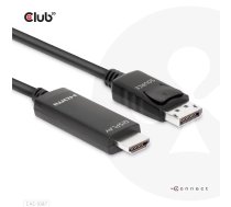 CLUB3D DisplayPort 1.4 līdz HDMI 4K120Hz vai 8K60Hz HDR10 kabelis M/M 3m/9.84ft