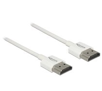 DeLOCK 85121 HDMI kabelis 0,5 m HDMI A tips (standarta) Balts