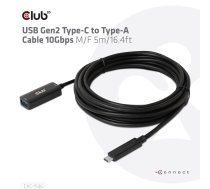 CLUB3D USB Gen2 Type-C līdz A tipa kabelis 10Gbps M/F 5m/16.4ft