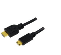 LogiLink CH0023 HDMI kabelis 2 m HDMI tips A (standarta) HDMI tips C (mini) melns