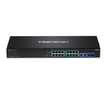 Trendnet TPE-3018LS tīkla slēdzis Pārvaldīts Gigabit Ethernet (10/100/1000) Power over Ethernet (PoE) 1U melns