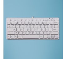 R-Go Tools Compact R-Go ergonomic keyboard AZERTY (BE), wired, white