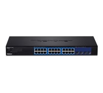 Trendnet TEG-30284 tīkla slēdzis Pārvaldīts Gigabit Ethernet (10/100/1000) 1U melns