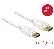 DeLOCK 85509 DisplayPort kabelis 1,5 m Balts
