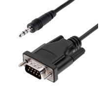 StarTech.com 3 pēdu (1 m) DB9 līdz 3,5 mm seriālais kabelis seriālās ierīces konfigurācijai, RS232 DB9 vīrišķais līdz 3,5 mm kabelis, ko izmanto projektoru, digitālo signālu, televizoru kalibrēšanai, izmantojot audio ligzdu
