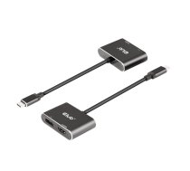 CLUB3D MST centrmezgls USB3.2 Gen2 Type-C (DP Alt-Mode) uz DisplayPort + HDMI 4K60Hz M/F