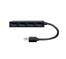 LogiLink USB 3.2 Gen1, 4 portu centrmezgls, melns