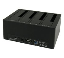LC-Power LC-DOCK-U3-4B atmiņas diskdziņa dokstacija USB 3.2 Gen 1 (3.1 Gen 1) Type-A Black