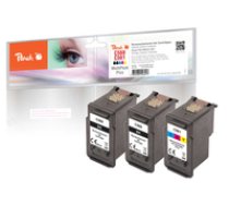 Peach PI100-449 tintes kasetne 2 gab. Saderīga standarta ietilpība melna, ciāna, fuksīna, dzeltena
