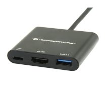 Conceptronic DONN01B piezīmjdatora dokstacija/portu replikators USB 3.2 Gen 1 (3.1 Gen 1) Type-C Black