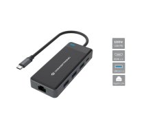 Conceptronic DONN14G piezīmjdatora dokstacija/portu replikators Vadu USB 3.2 Gen 1 (3.1 Gen 1) Type-C Grey