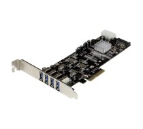 StarTech.com 4 portu PCI Express (PCIe) SuperSpeed ​​USB 3.0 kartes adapteris ar 2 īpašiem 5 Gbps kanāliem — UASP — SATA/LP4 jauda