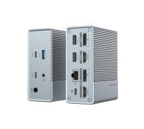 Targus HDG212B-GL klēpjdatora dokstacija/portu replikators Vadu USB 3.2 Gen 1 (3.1 Gen 1) Type-C Grey