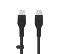 BoostCharge USB-C kabelis, kas paredzēts USB-C 2.0 silikonam, 3 m, melns