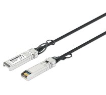 Intellinet SFP+ 10G pasīvais DAC Twinax kabelis SFP+ uz SFP+, 0,5 m (1,5 pēdas), saderīgs ar HPE, tiešās pievienošanas vara, AWG 30, melns