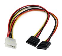 StarTech.com 12 collu LP4 līdz 2x SATA Power Y kabeļa adapteris