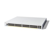 Cisco Catalyst 1300-48FP-4X pārvaldīts slēdzis, 48 portu GE, pilns PoE, 4x10GE SFP+, ierobežota mūža aizsardzība (C1300-48FP-4X)