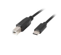 Lanberg CA-USBA-13CC-0018-BK kabelis 1,8 m USB 2.0 USB C USB B Melns